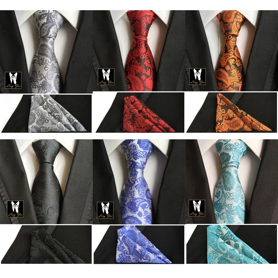 Галстук 8 см роскошный галстук пейсли с карманом квадратный оптовая продажа |