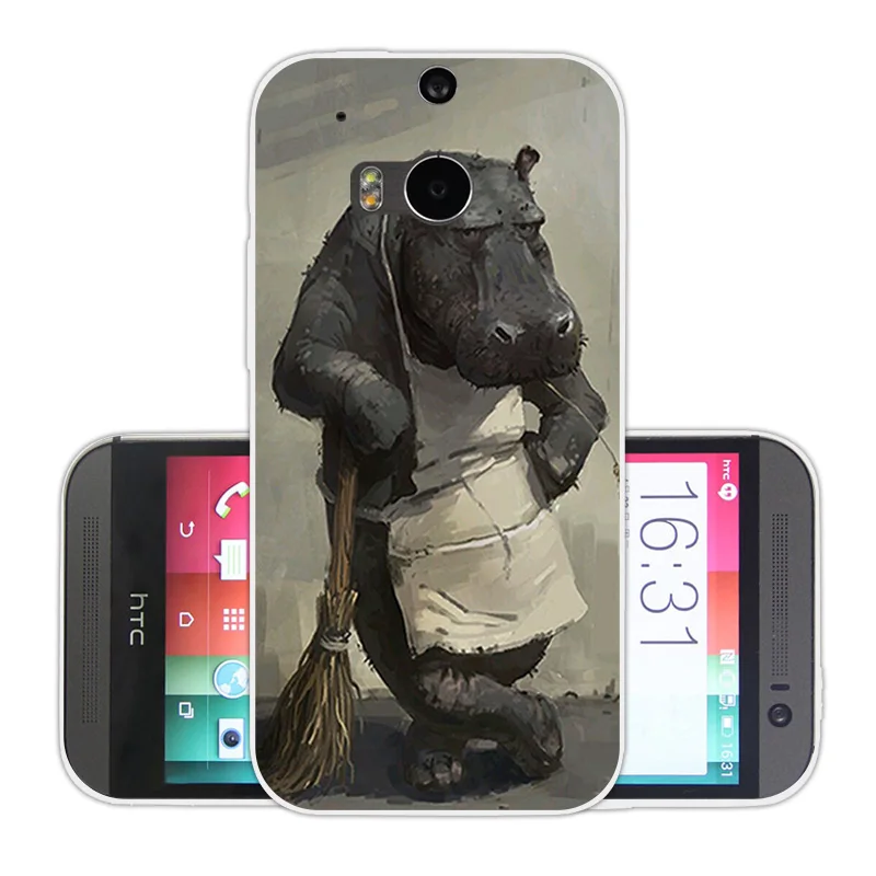 Для HTC One M8 M8s чехол для M8/M8S Чехлы сотовых телефонов мягкий ТПУ с животным M8/M 8/M 8