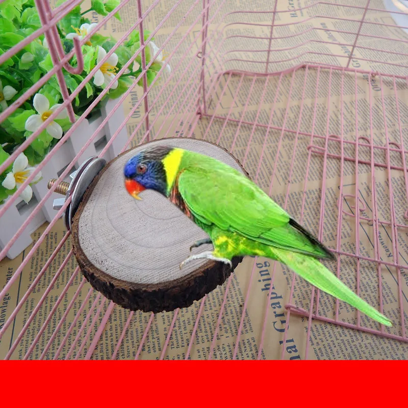 Деревянная подставка для попугаев Весенняя клетка из натурального дерева
