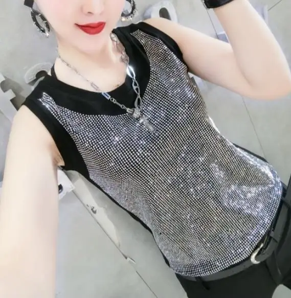 2020 Женская мода тяжелая промышленность горячее сверление водолазка тонкий без