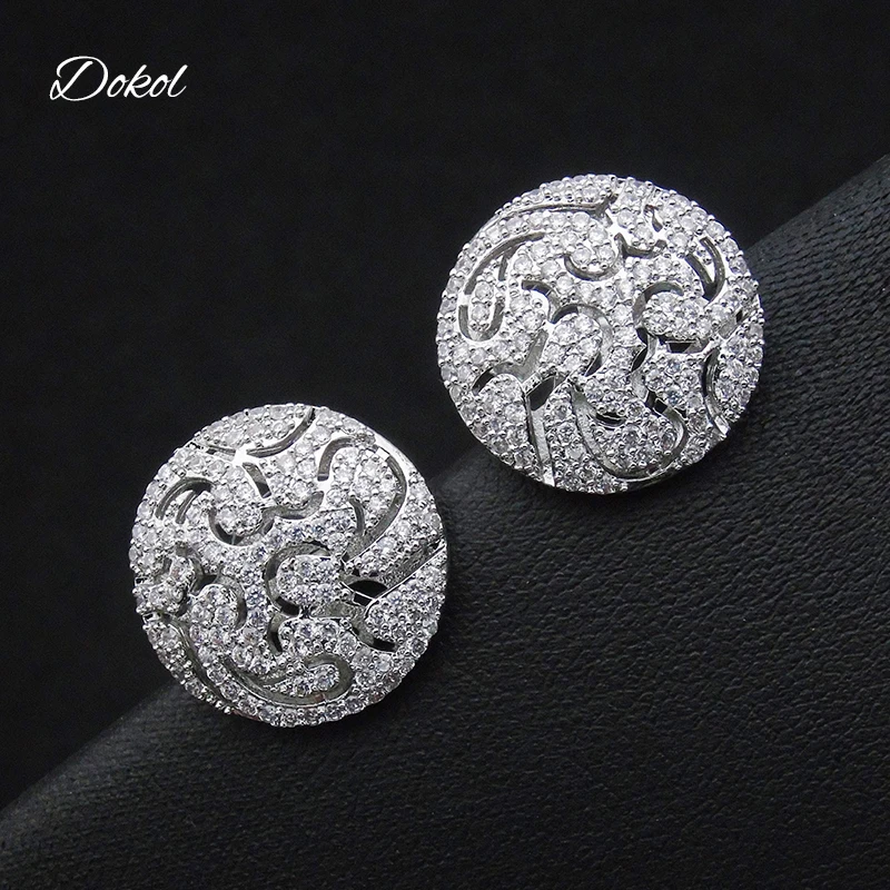 Роскошные ажурные серьги гвоздики DOKOL свадебные ювелирные изделия с