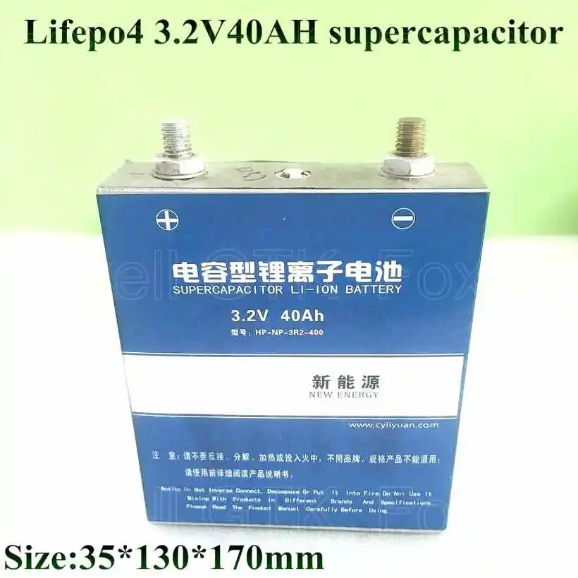 1 шт. Новая Энергия lifepo4 40Ah 3 2 v 40ah cell supercapacitor Li Ion 100A разрядка для EV pack diy solar battery hard case