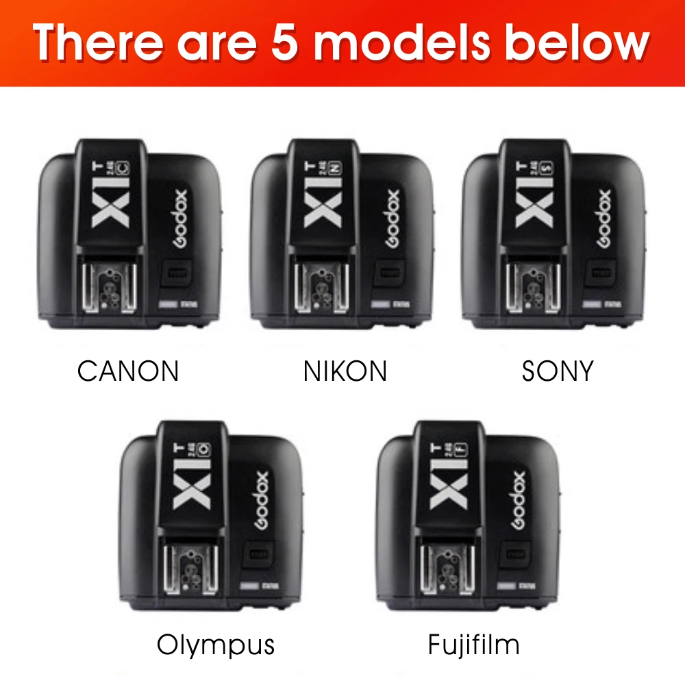 Новейший беспроводной передатчик Godox X1T S/C/N/O/F TTL триггер вспышки для Sony Canon Nikon Olympus