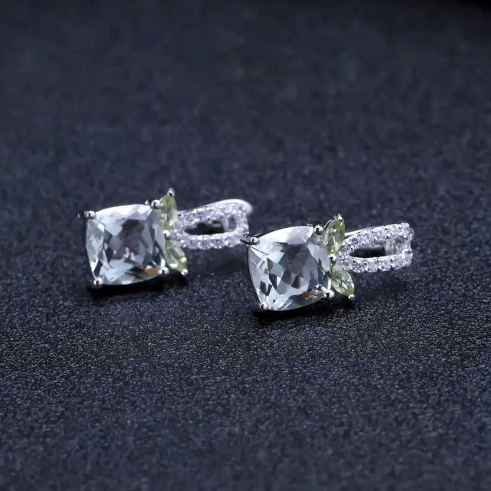 Женские серьги пусеты GEM'S BALLET из стерлингового серебра 925 пробы с натуральным