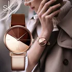 Часы наручные SK женские кварцевые, креативные модные роскошные, с кожаным ремешком, 2018