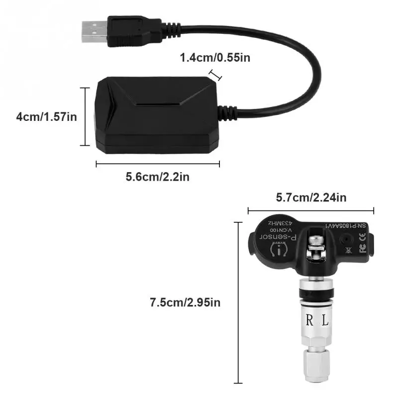 USB система контроля давления в шинах TPMS внутренние датчики для Android автомобильный