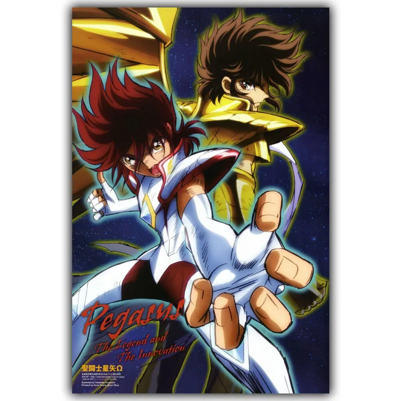 Saint Seiya постер популярный классический японский аниме домашний декор Шелковый