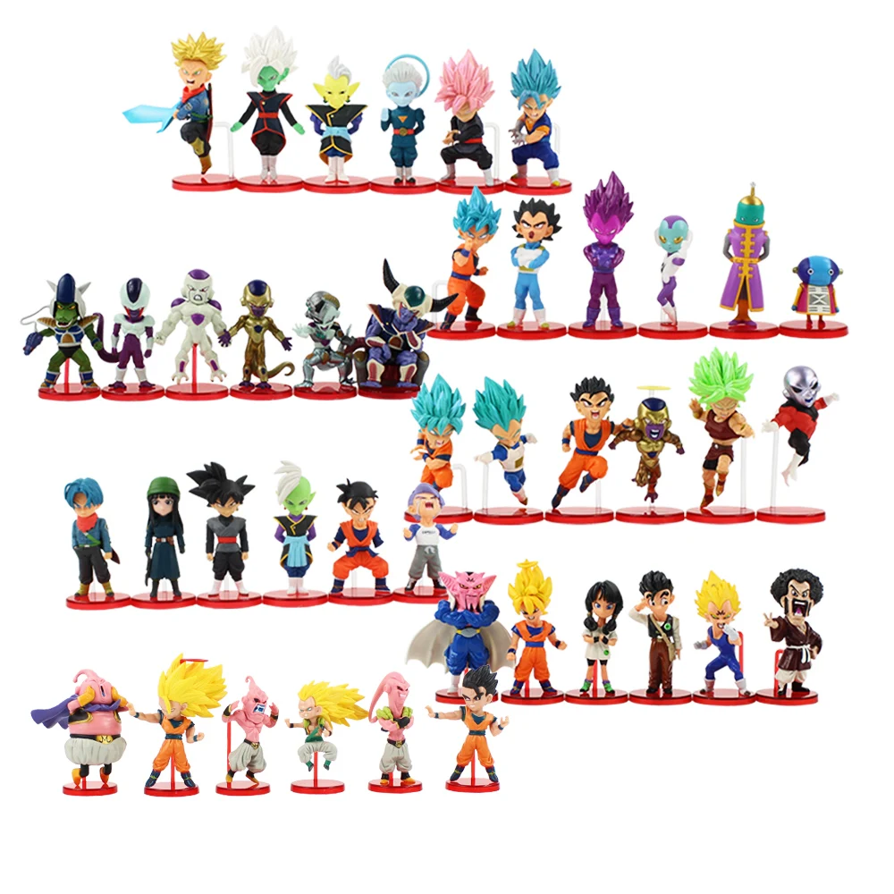 6 шт./лот фигурка Драконий жемчуг Гоку Гохан Вегета плавки Kale Jiren Cell Frieza Gotenks Buu Piccolo Beerus Zamasu WCF модель игрушки