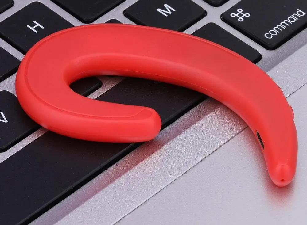 Красный Беспроводные наушники, Bluetooth наушники, ушные крючки, безболезненная гарнитура для iPhone, Xiaomi, samsung, наушники для костной проводимости, Bluetooth - Цвет: Красный