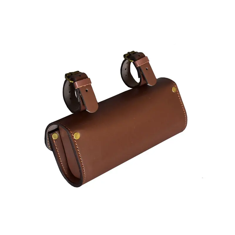 Кожаный чехол для горного велосипеда в стиле ретро|bike front bag|front bagretro bicycle |