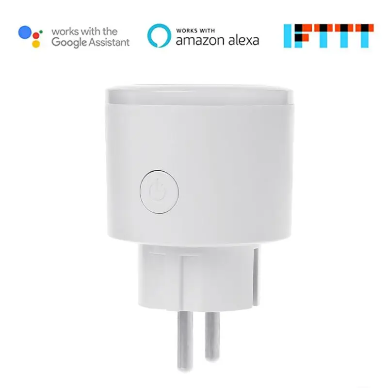 Умная вилка WiFi Пульт дистанционного управления ЕС розетка таймер светодиодный