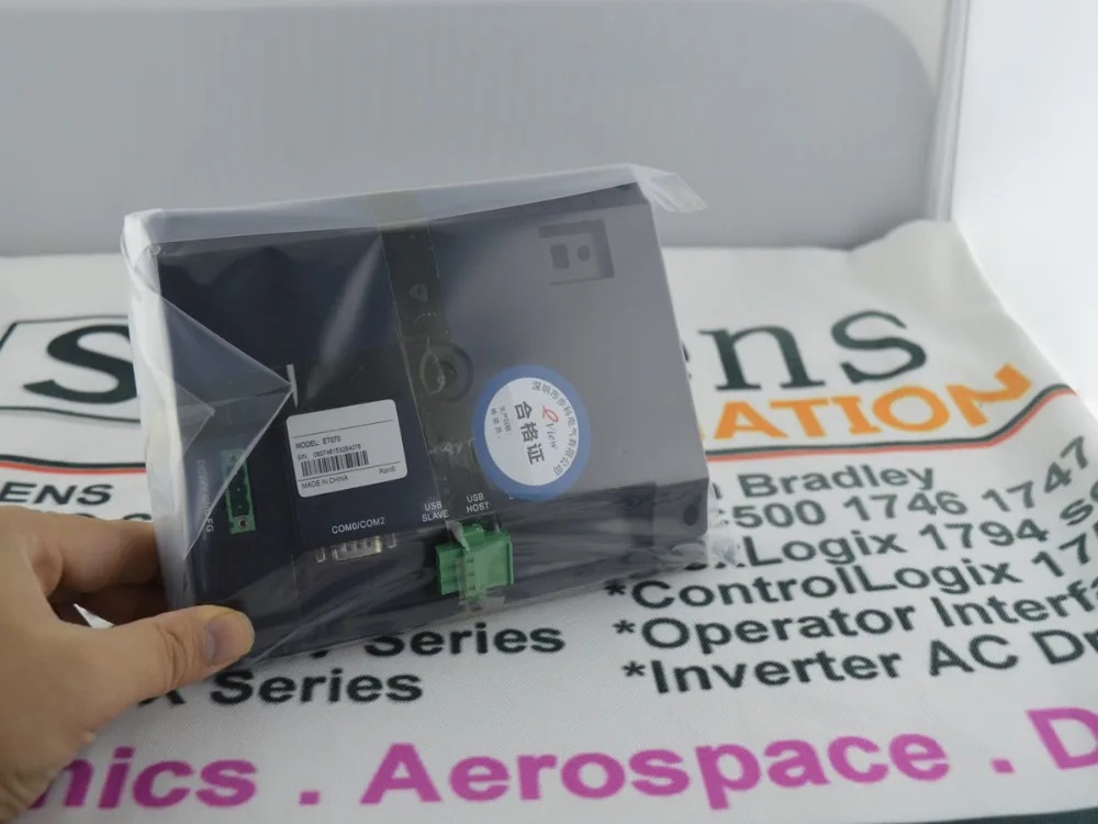 ET070: 7 дюймовая сенсорная панель eView HMI ET070 с кабелем программирования и