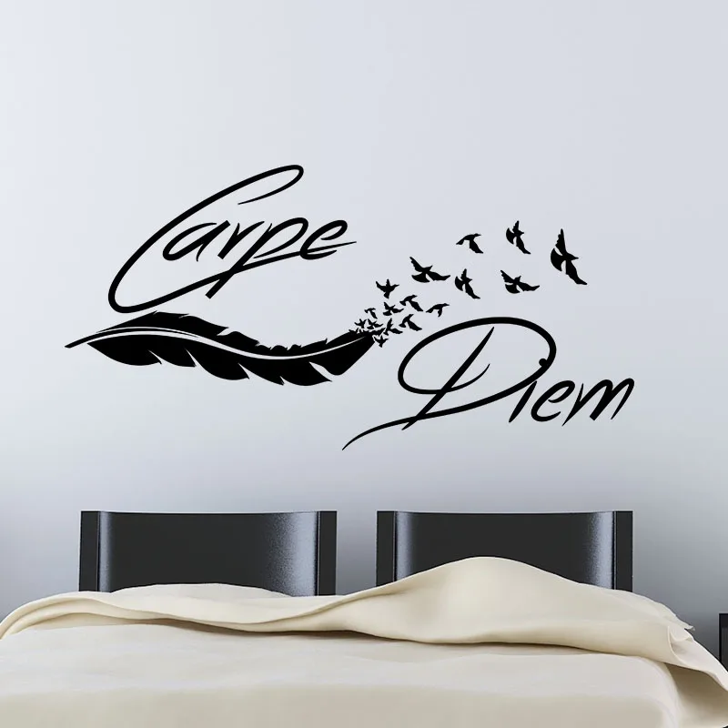 Декоративная Виниловая наклейка Carpe Diem для стен Съемный Настенный декор гостиной
