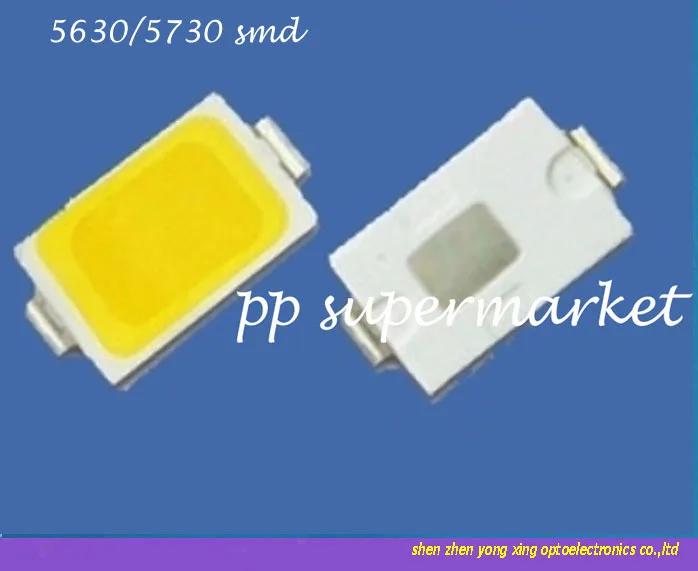 500 шт. 0 5 Вт 1/2 5630/5730 LED теплый/белый SMD чип Кукуруза лампа свет Диод | Лампы и