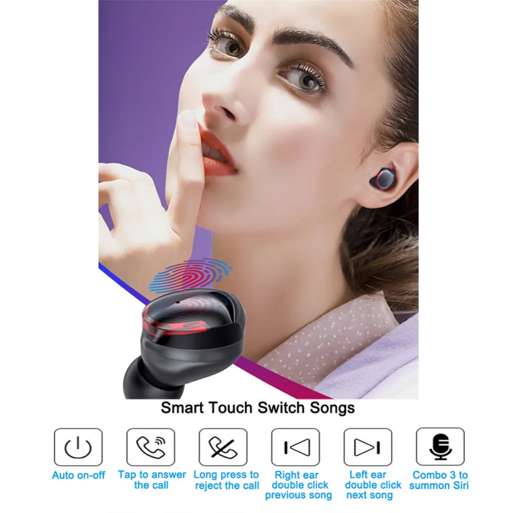 SZMUGUA TWS Bluetooth 5 0 беспроводные наушники с умным шумоподавлением стерео Hi Fi звуковая