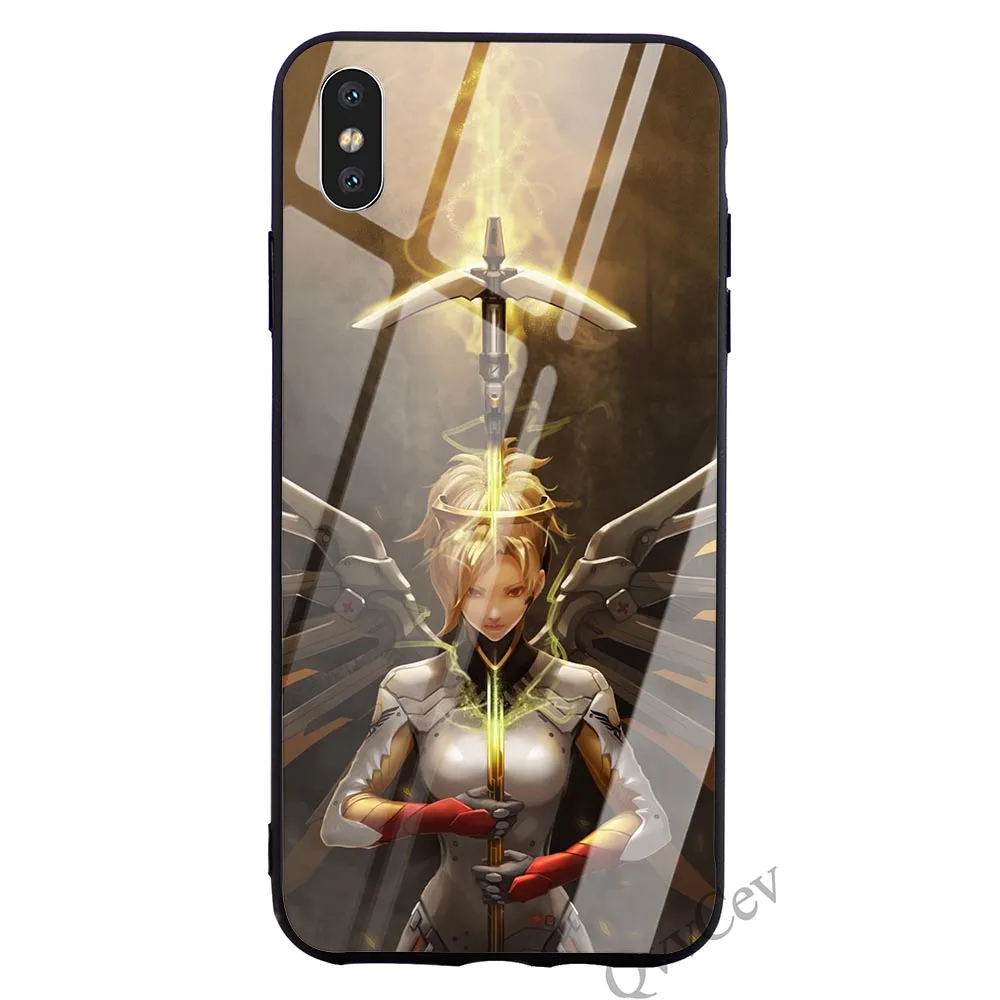 K0552509 Тонкий чехол для телефона из закаленного стекла Overwatch mercy для iPhone 5 Чехол XR X 7 8 Plus 6 6S 5S SE Xs Max силиконовый - Цвет: K0552509