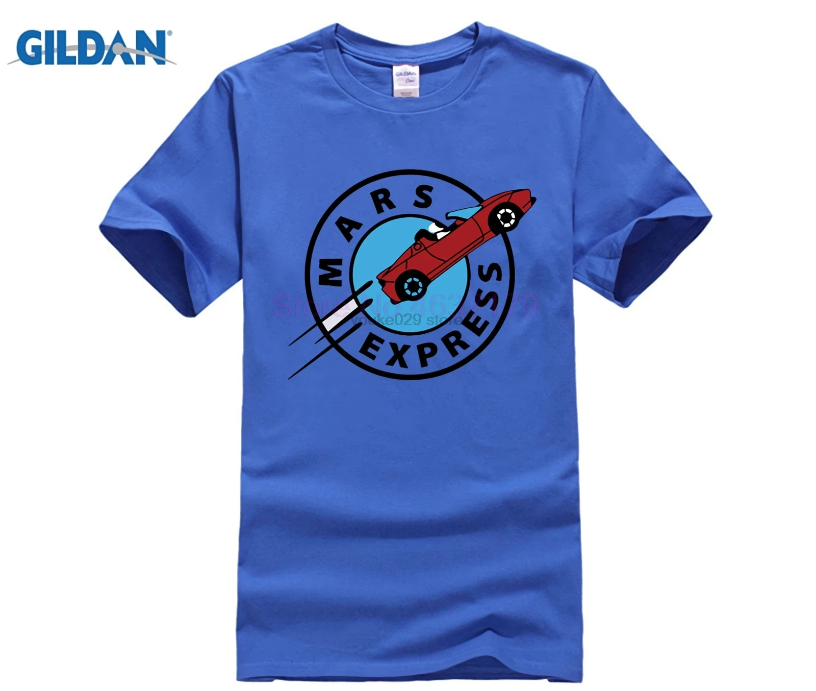 Funny Mars Express T Shirt Men Starman SpaceX T-Shirt Elon Musk Falcon Heavy Premium Cotton Boys Tesla Roadster Tops Tee | Мужская