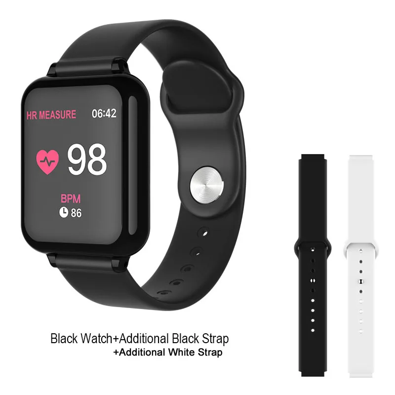 Black n BK WT Band Смарт-часы VERYFiTEK AW4 для мужчин и женщин, монитор сердечного ритма, фитнес-браслет, часы, кровяное давление, кислородные Смарт-часы B57 - Цвет: Black n BK WT Band
