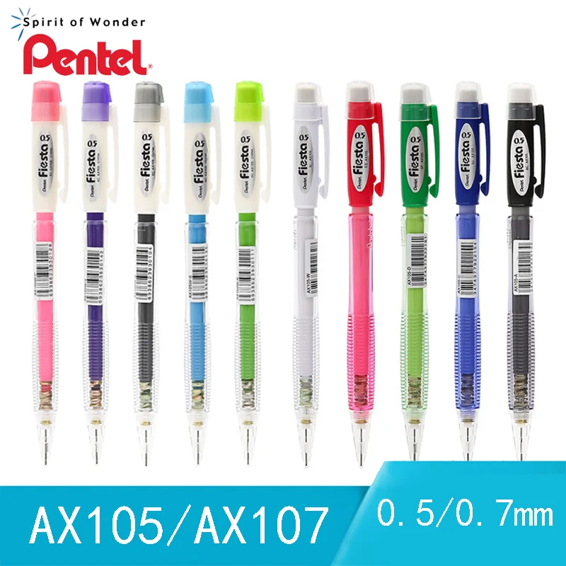 Японские механические карандаши Pentel AX105/107 0 5 мм 7 офисные и школьные письменные