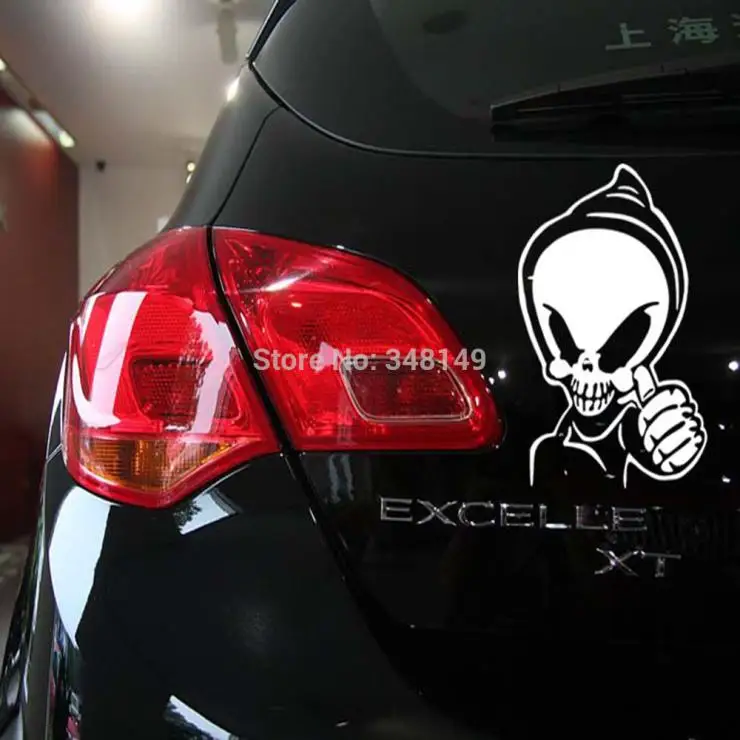 Забавная наклейка на автомобиль с черепом от производителя отражающая для Toyota Ford