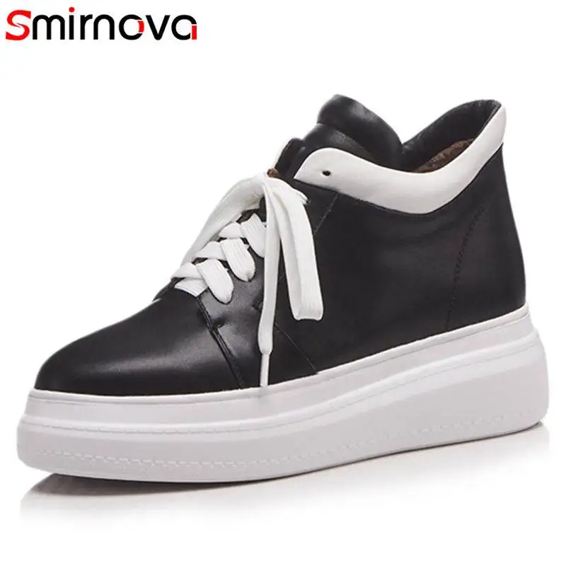 Smirnova/2018 г. Новая модная обувь на плоской подошве из натуральной кожи женская