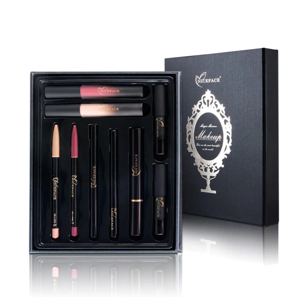 Косметика Makup комплект 9 шт. в том числе Подводка для глаз Тушь ресниц карандаш