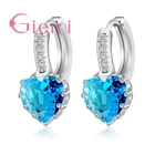 Высококачественные романтические серьги в форме сердца с рычагом на спине из стерлингового серебра 925 пробы с фианитом AAA CZ проложенные Brincos Ювелирные изделия Быстрая доставка