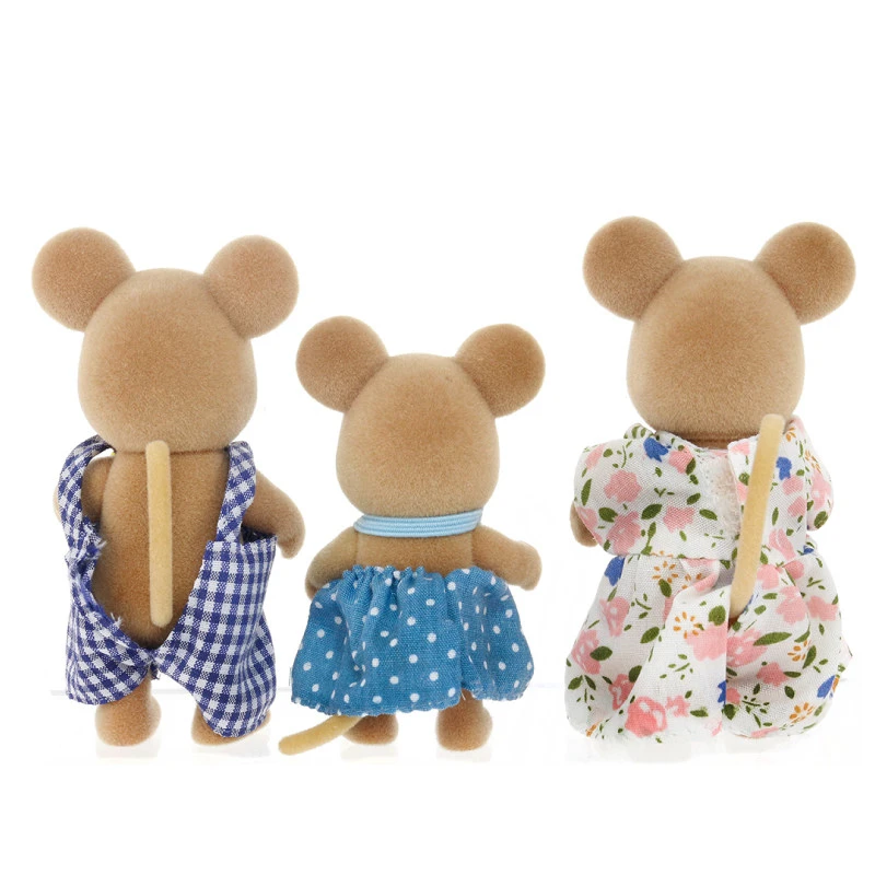 Sylvanian Families мышь/мышка семья 3 шт. набор кукольный домик животные игрушки Фигурки