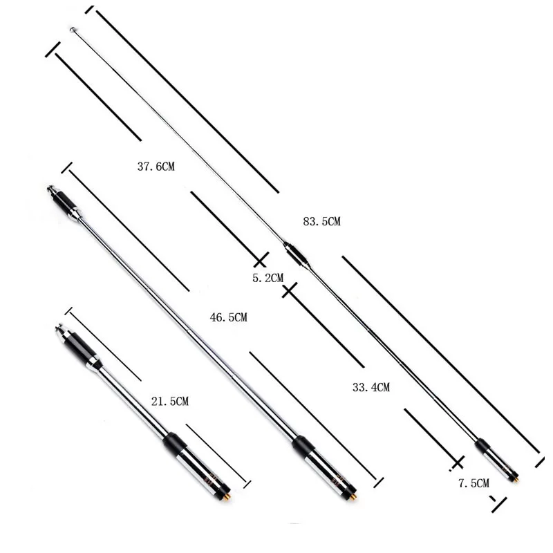 OPPXUN Antenna RH770 Dual Band 144/430MHz High Gain SMA-Female Telescopic Handheld Radio for Harvest Kenwood BAOFENg | Мобильные