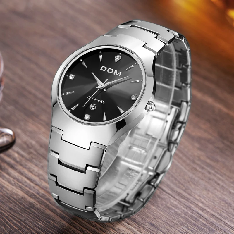 DOM Мужские Часы Лучший Бренд Класса Люкс Кварцевые Мода Марка Стали Вольфрама