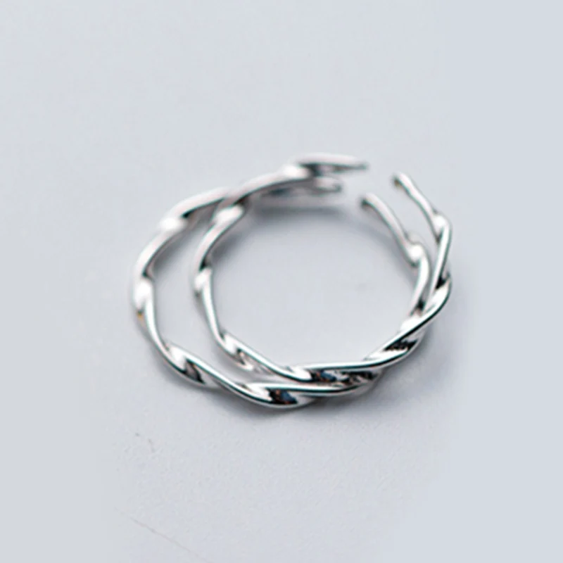 Small-Silver ring Тонкое тонкое золотистого цвета, набор колец на костяшки, маленький палец, Настоящее серебро 925 пробы, простое гладкое тонкое кольцо для женщин, ювелирные изделия - Цвет основного камня: Small-Silver ring