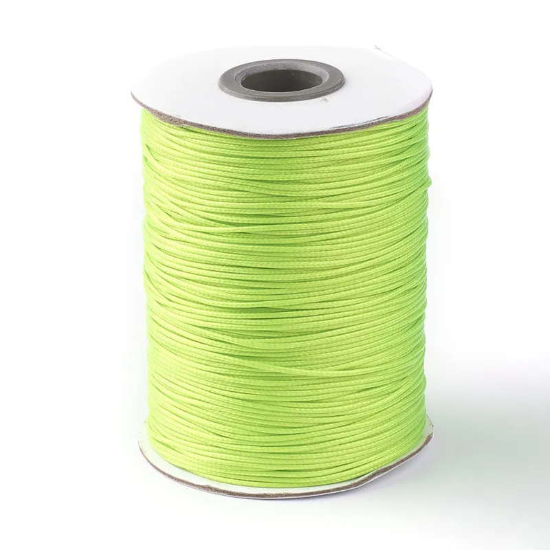 GreenYellow Pandahall приблизительно 88 ярдов/рулон 1,0 мм серия синего цвета корейский вощеный полиэфирный шнур Бисероплетение Шнур браслет ожерелье аксессуары F8 - Цвет: GreenYellow