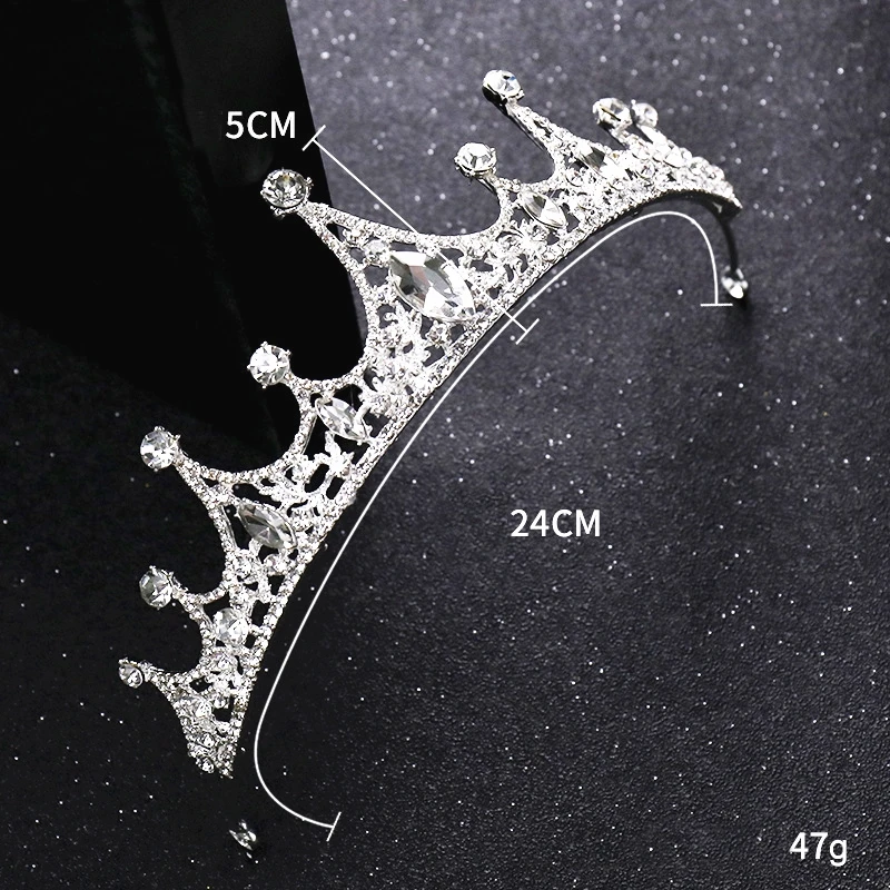 

Princess Crystal Rhinestone Crwon Wedding Hair Accessories Bridal Crown Tiaras Headdress Wedding Diadem Hair Jewelry Party Gift