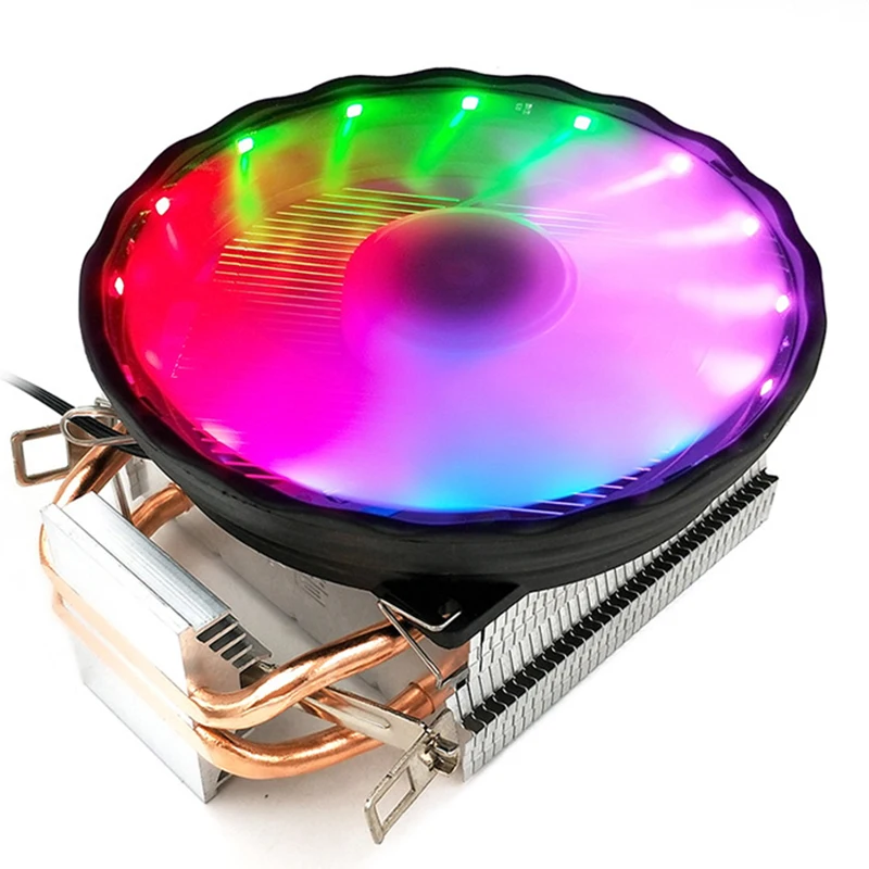 3Pin Процессор Вентилятор Cooler RGB светодиодный вентилятор радиатора 4 теплотрубки радиатор Процессор кулер для Intel LGA 1150/1151/1155/1156/1366/775 AMD