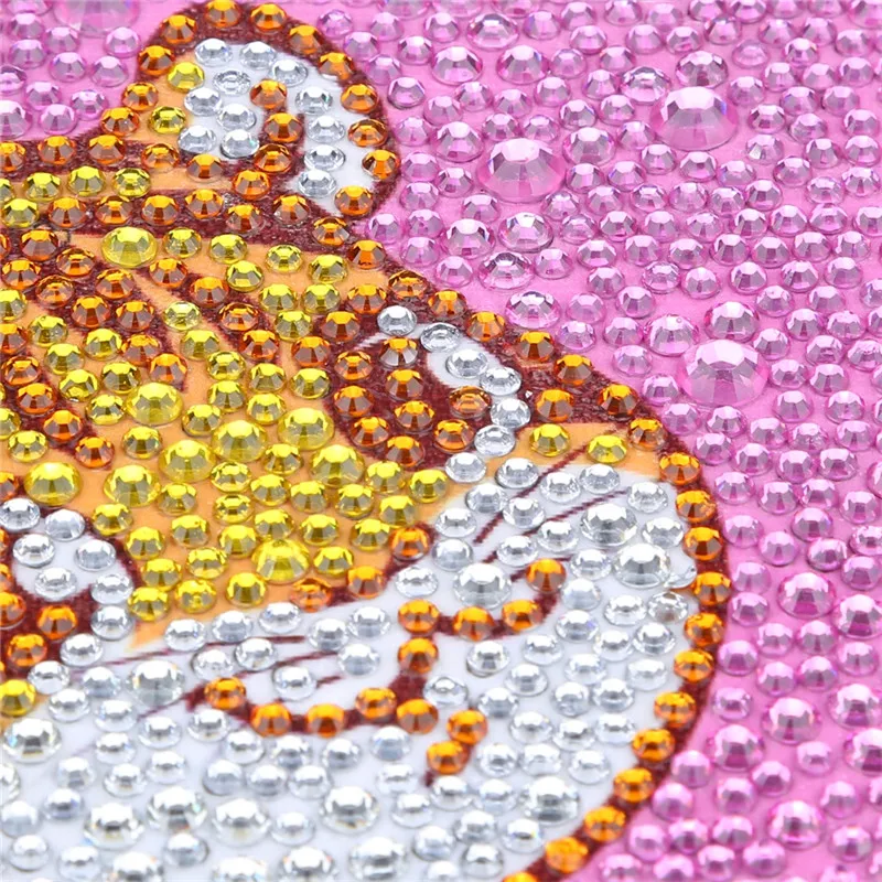 Мультяшная 5D алмазная живопись сделай сам Тигр полностью круглая Алмазная