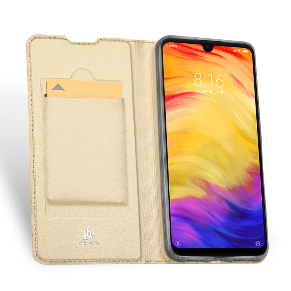 Для Xiaomi Redmi Note 7 чехол роскошный Магнитный Флип PU кожаный для Coque защитный