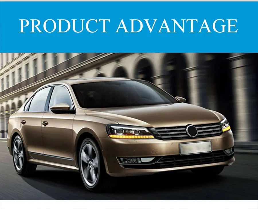 2 шт. светодиодный фары для VW Passat 2011- светодиодный Автомобильные фары ангельские глазки комплект ксеноновых фар, Высокопрочная конструкция протовотуманная подсветка Габаритные огни