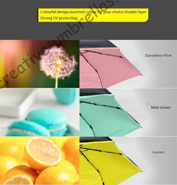 Зонт из углеродистой стали и стекловолокна (3 шт./лот) тройной складной легкий