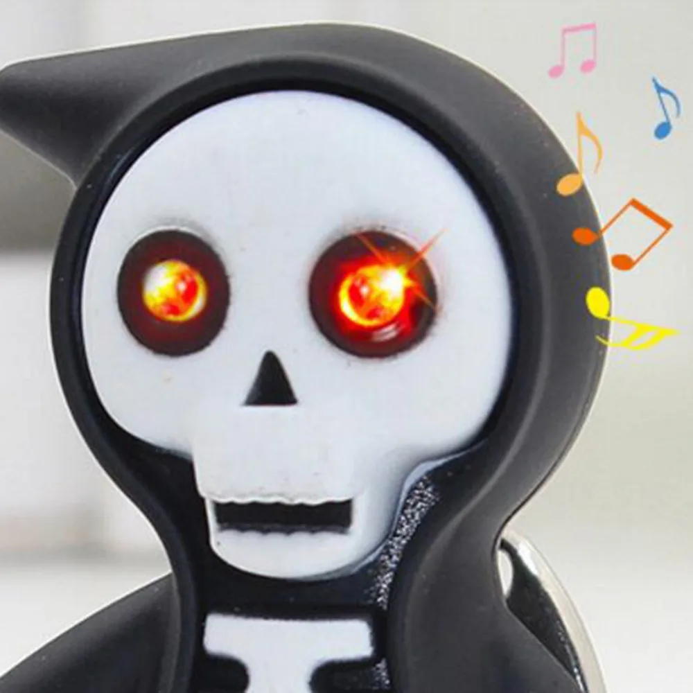 1 шт. Хэллоуин привело звука фонарик брелки смерть Скелет Тыква Декор ювелирных