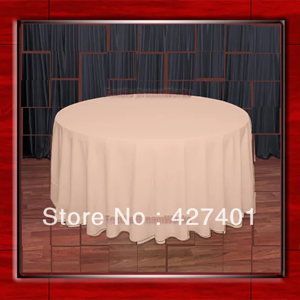 Лидер продаж круглая скатерть R 132 дюйма персикового цвета простые скатерти из