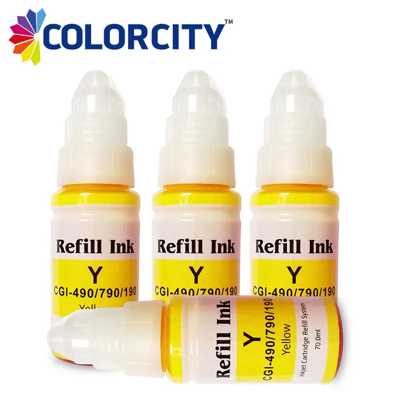 1 шт. желтая краска для принтеров canon pixma G1400 G2400 G3400 G1000 G2000 G3000 G1100|dye ink|ink for canonink tank |