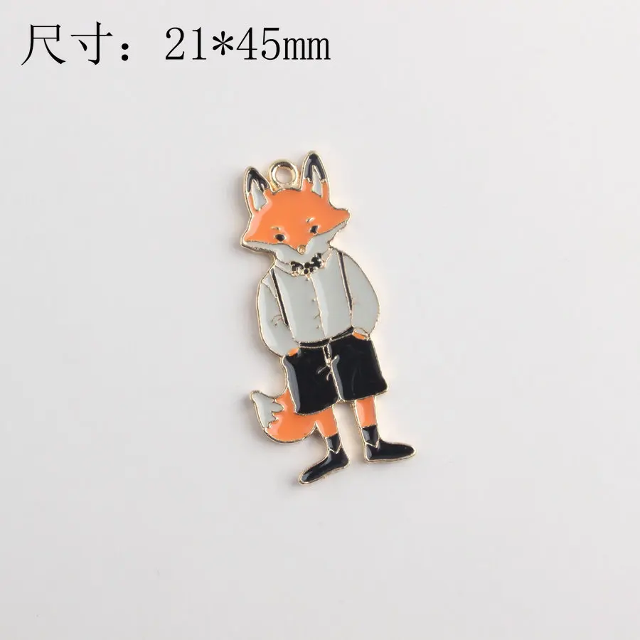 Маргаритки лисы эмаль очарование Mr Miss Fox подвеска Подвески для DIY ремесло