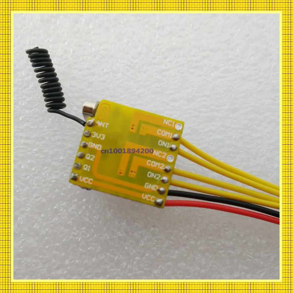 2CH Relay Contact RF Wireless Switch Mini 2 channel Remote Switches 4.2V 5V 6V 7.4V 9V 12V Momentary 315 433 Normally Open Close |