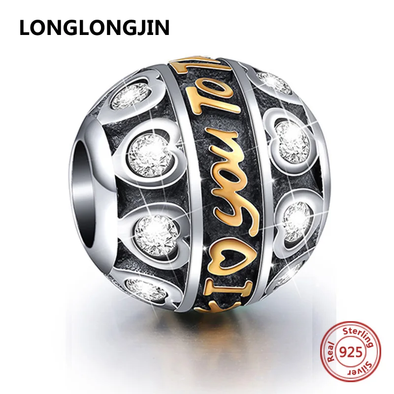 2017 New Arrival 925 Sterling Silver Beads With Clear CZ Charms Fits Pandora Bracelet Authentic DIY Jewelry Beads|beads beads|beads silver 925beads |