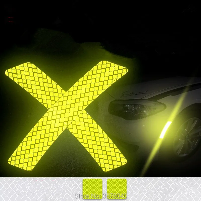 2 шт. автомобильные светоотражающие наклейки-полосы для предупреждения о световых отражателях для MITSUBISHI ASX OUTLANDER LANCER 10 PAJERO SPORT L200.