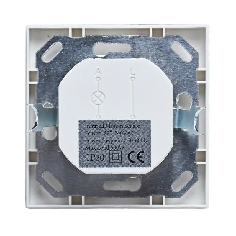 Superpower AC 110 V-240 V датчик движения инфракрасный PIR датчик движения переключатель ПВХ Встроенный Настенный светильник лампочка включения/выключения