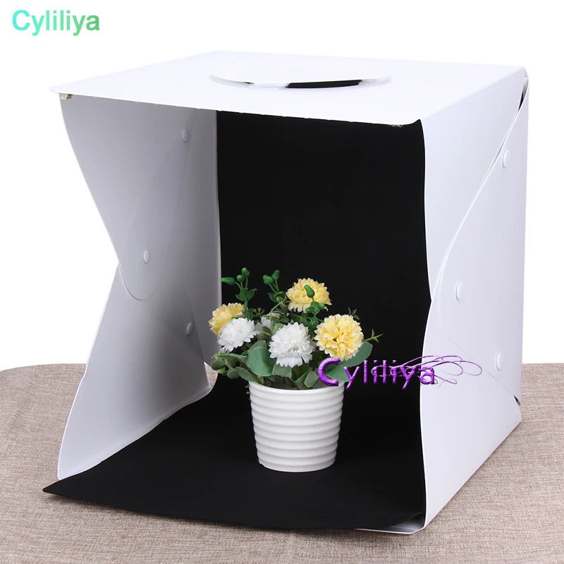 10pcs Mini Led Photo Studio Foldable Shooting Tent Lighting Kit with White and Black Backdrop Portable Photography Box |