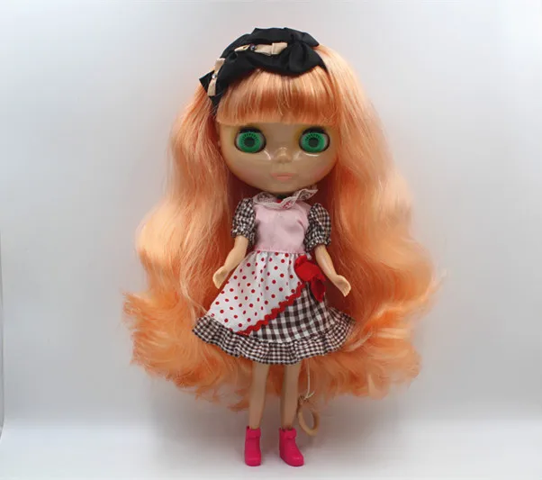 Кукла Blygirl светло-оранжевая бордовая Обнаженная для обычного тела 7 суставов