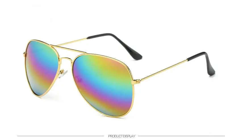 

Top Quality brand Pilot sun glasses Unisex Eyewear Classic Design Mirror Lens Men Sunglasses Rays Beach Gafas Sol Muje
