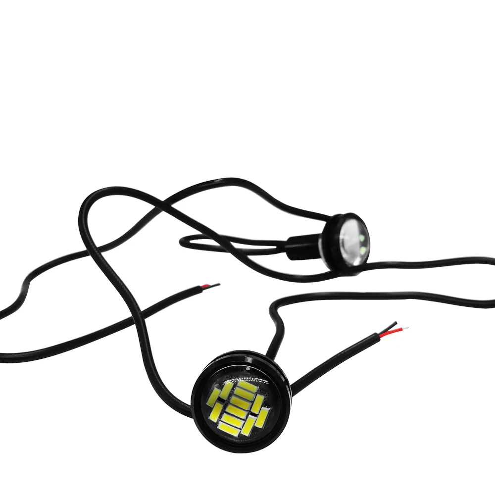 2 шт. орлиный глаз светодиодный светильник 12SMD 4014 23 мм дневные ходовые огни